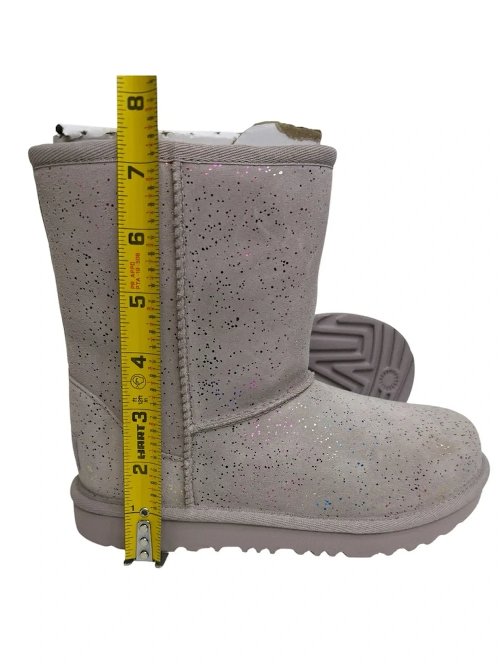 UGG Kids Classic II Shimmer Sky Booties, SIZE 1 YOUTH